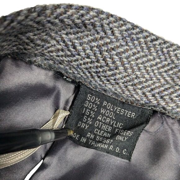 Plus Women Skirt Wool Blend Mid-Length Lined Slit Chevron Back Zipper Waist 32" - Picture 5 of 9